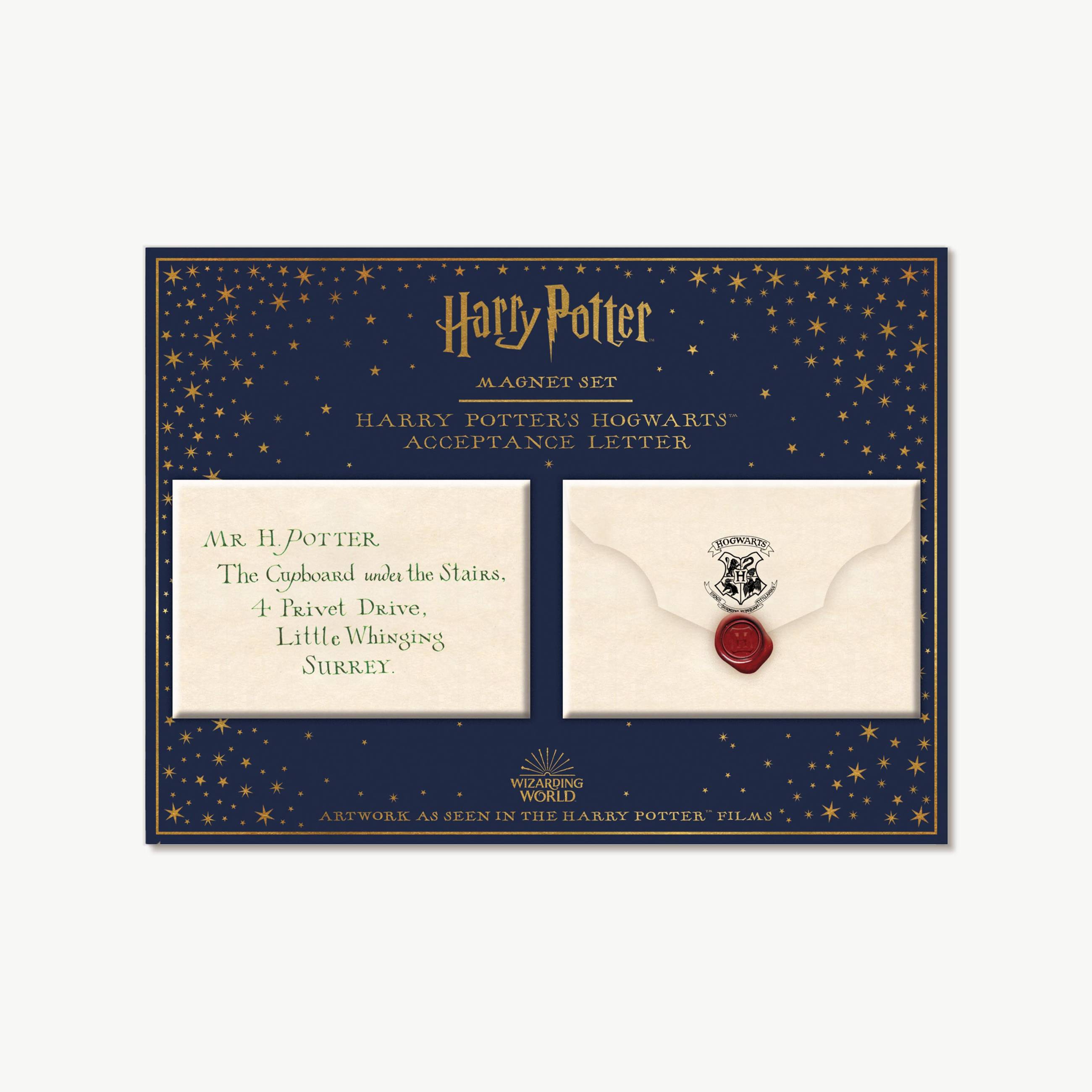 Magnets Lettre D admission Poudlard MinaLima Harry Potter