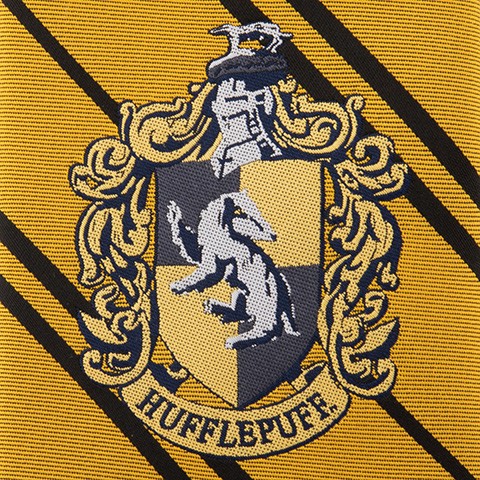 Cravate Poufsouffle (adulte) logo tissé - Harry Potter