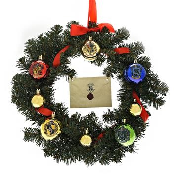 Couronne De Noël Harry Potter Avec Lettre D'admission Poudlard - Déco 35 Cm, Boucles Maisons | Widdop Gifts