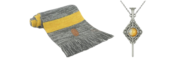 Écharpe de Norbert Dragonneau et Pacte de Sang de Dumbledore et Grindelwald. 