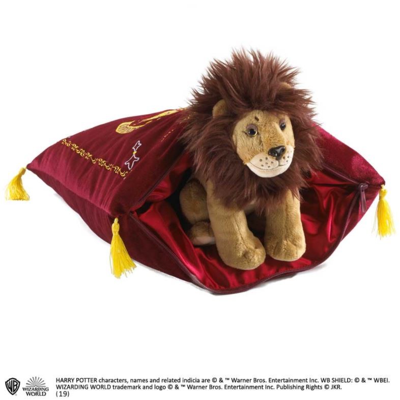 Coussin Gryffondor et peluche lion - Noble Collection Harry Potter