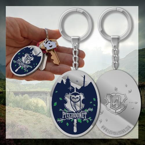 Porte-clés métallique émaillé Pitchounet