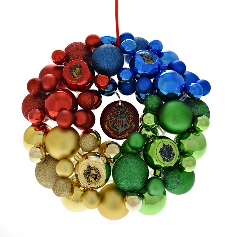 Couronne de Noël Les 4 Maisons de Poudlard - Harry Potter