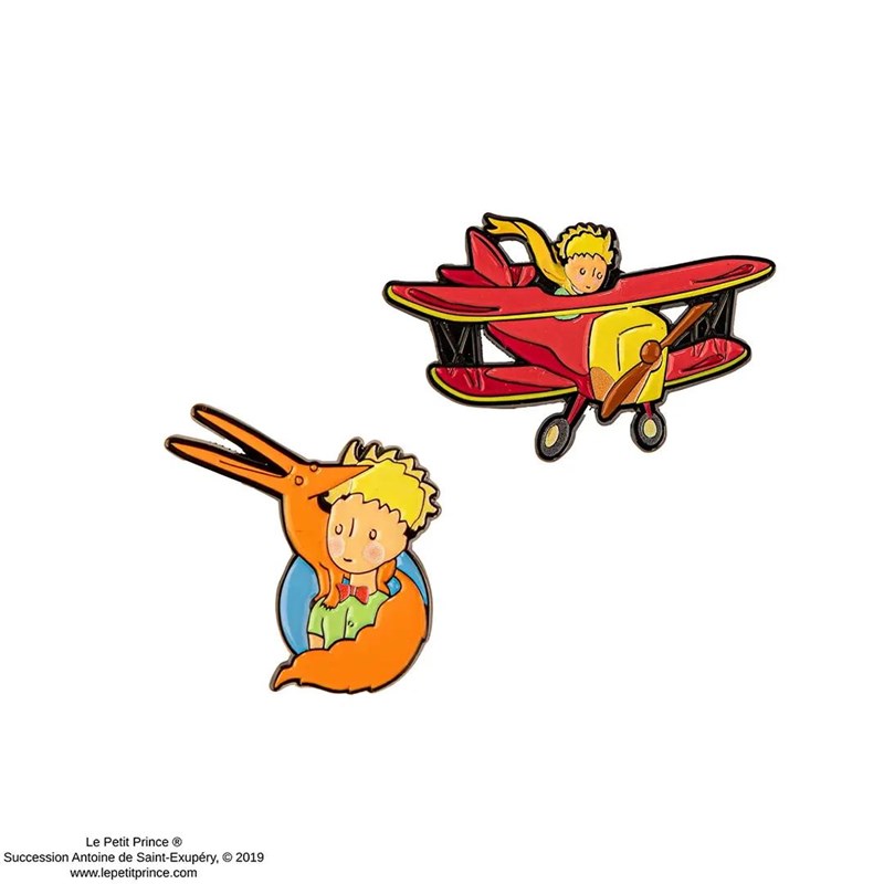 Set de 2 Pin’s L'aventure de l'aviateur – Le Petit Prince
