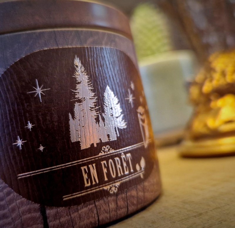 Bougie Pitchounet "En Forêt" + boucles d'oreilles