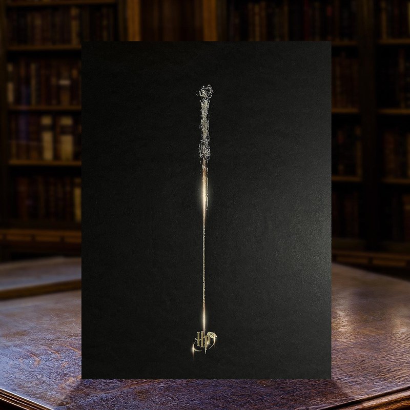 Artprint La Baguette d'Harry dorure à chaud - Harry Potter