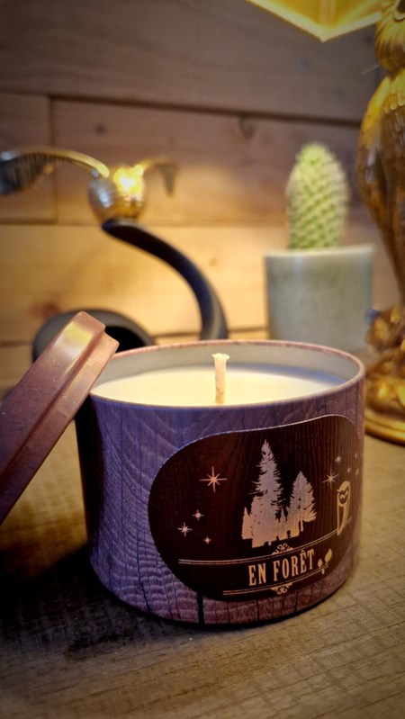 Bougie Pitchounet "En Forêt" + boucles d'oreilles