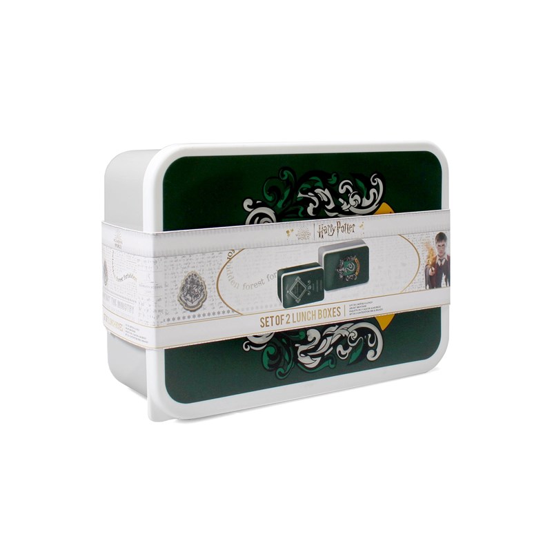 Lot 2 boîtes à lunch/tartines Serpentard - Harry Potter
