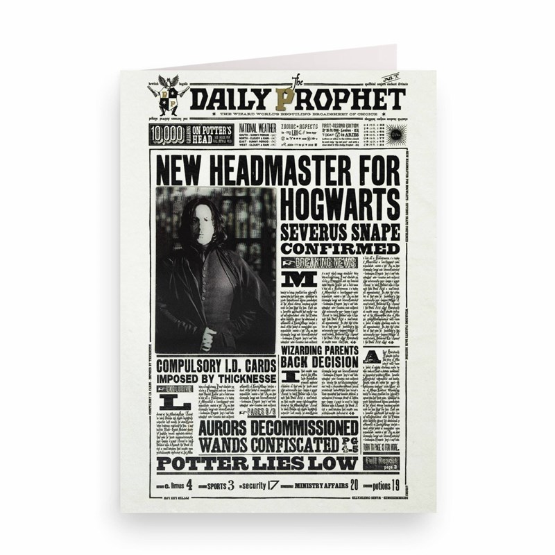 Carte de vœux lenticulaire Severus Rogue - New Headmaster for Hogwarts