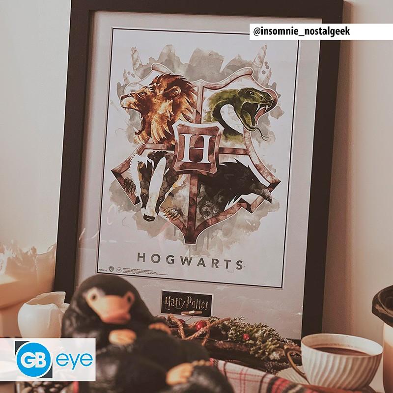 Tirage encadré "Hogwarts aquarelle" (30x40) - Harry Potter