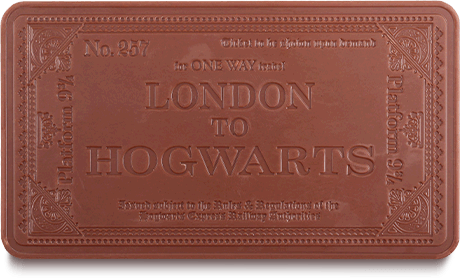 Ticket voie 9 3/4 en chocolat - Harry Potter