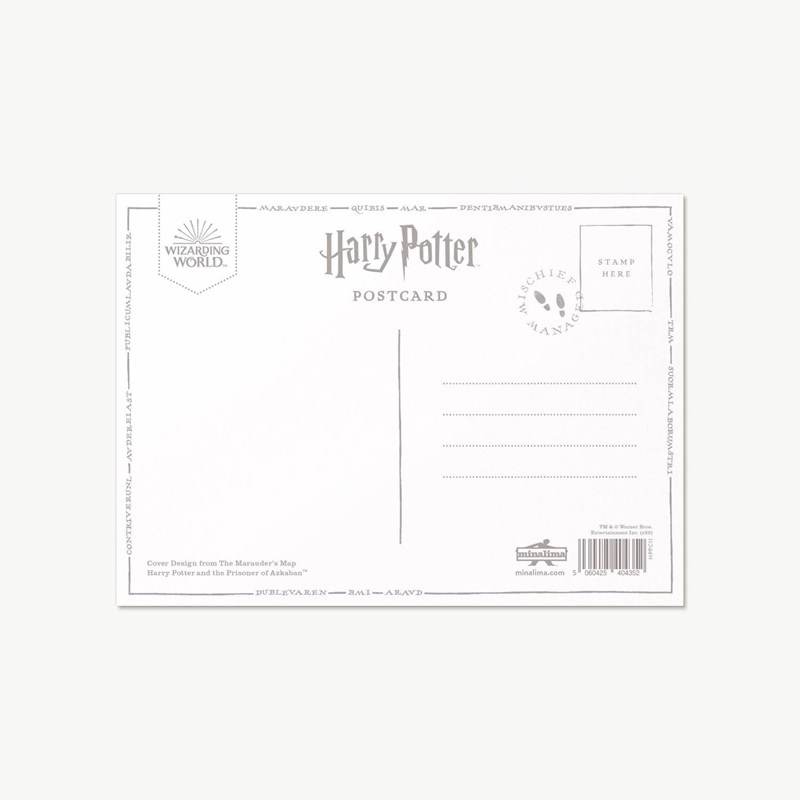 Carte postale Harry Potter par MinaLima - Carte du Maraudeur