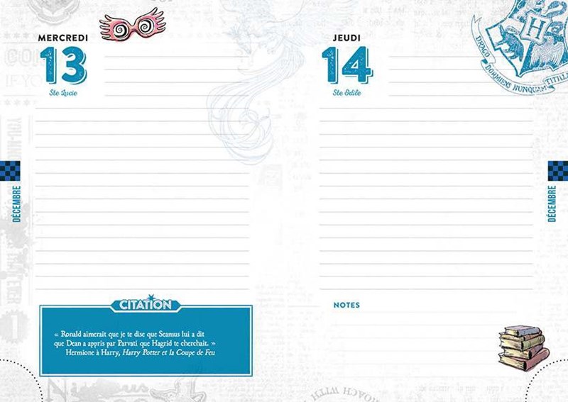 Agenda Harry Potter 2023-2024