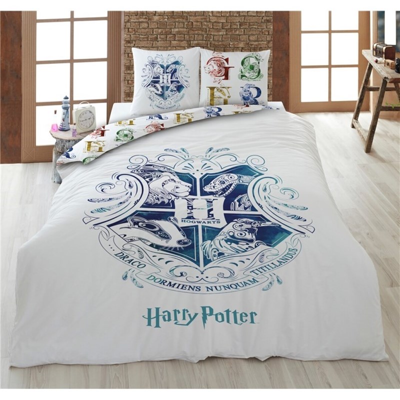 Parure de lit Harry Potter Poudlard COTON - 1 ou 2 personnes
