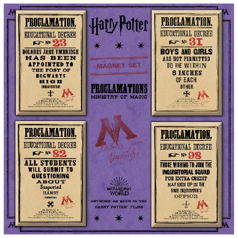 Set Magnet Ministry of Magic Proclamations