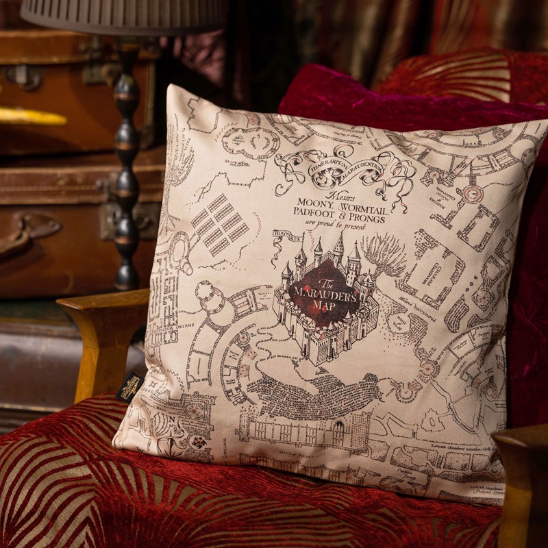 Housse de coussin 100% coton Carte du Maraudeur - MinaLima