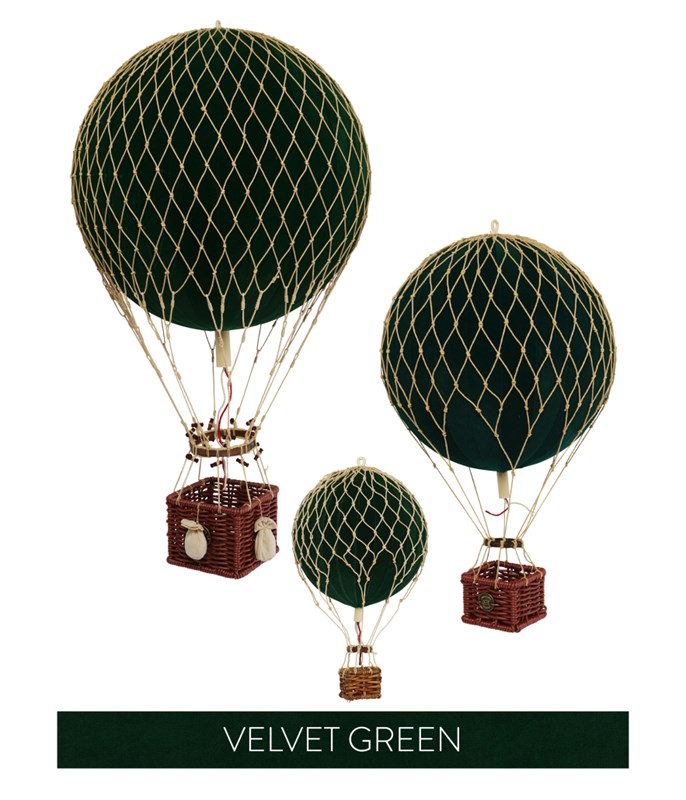 Montgolfières décoratives en velours