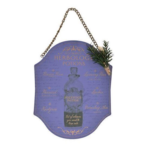 Plaque en bois Herbology Polynectar - Harry Potter