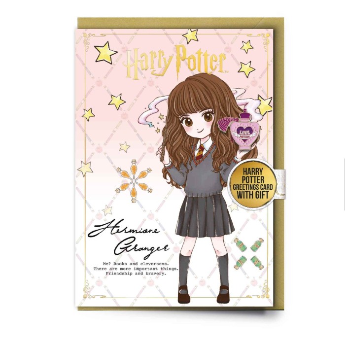 Carte de voeux pins Hermione Granger - Harry Potter