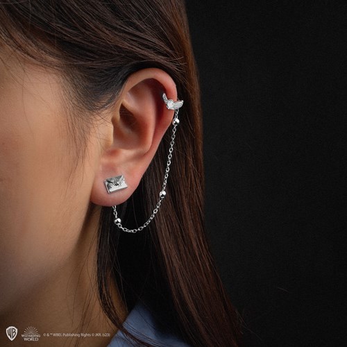 Boucle et bague d'oreille Hedwige - Harry Potter