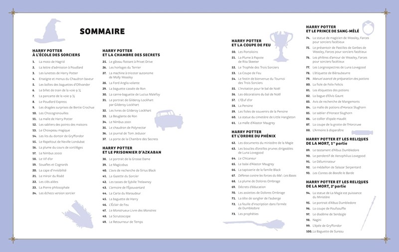 100 Objets cultes et emblématiques de la saga Harry Potter