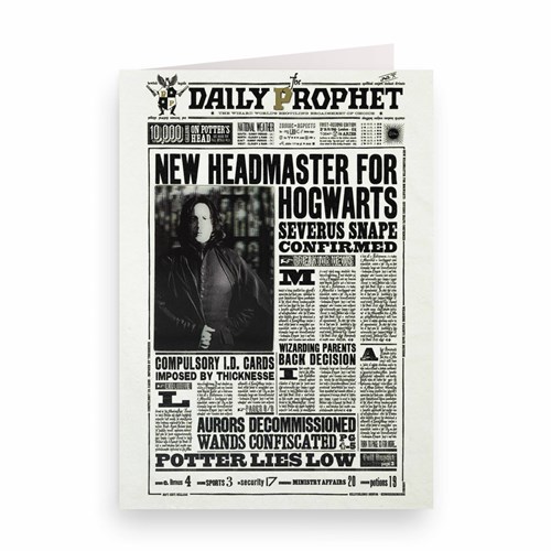 Carte de vœux lenticulaire Severus Rogue - New Headmaster for Hogwarts