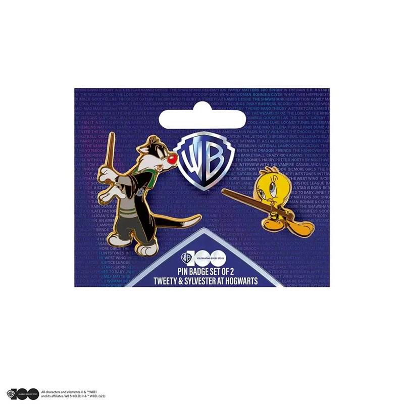 Set 2 pin's Looney Tunes à Poudlard - Harry Potter - WB 100th