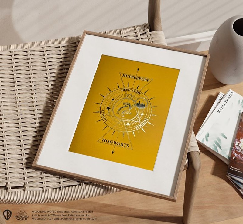 Artprint Poufsouffle dorure à chaud - Harry Potter