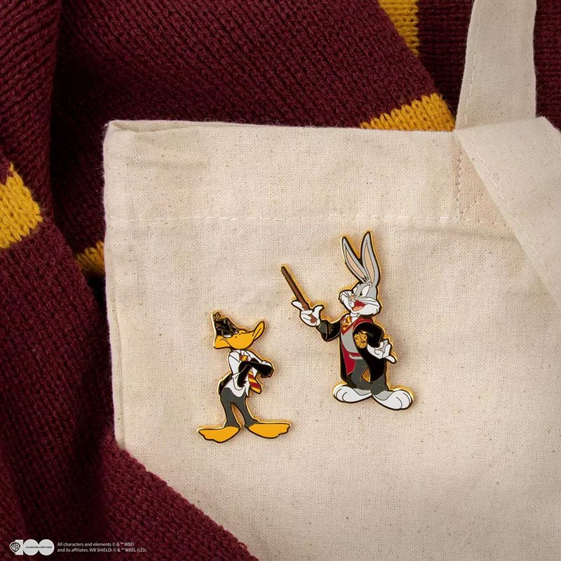 Set 2 pin's Looney Tunes à Poudlard - Harry Potter - WB 100th