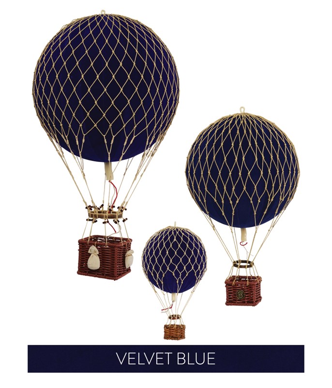 Montgolfières décoratives en velours