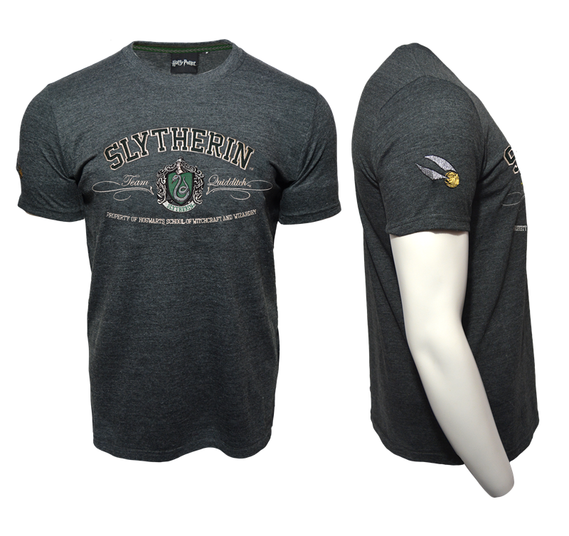 T-shirt brodé Slytherin (Serpentard) unisexe