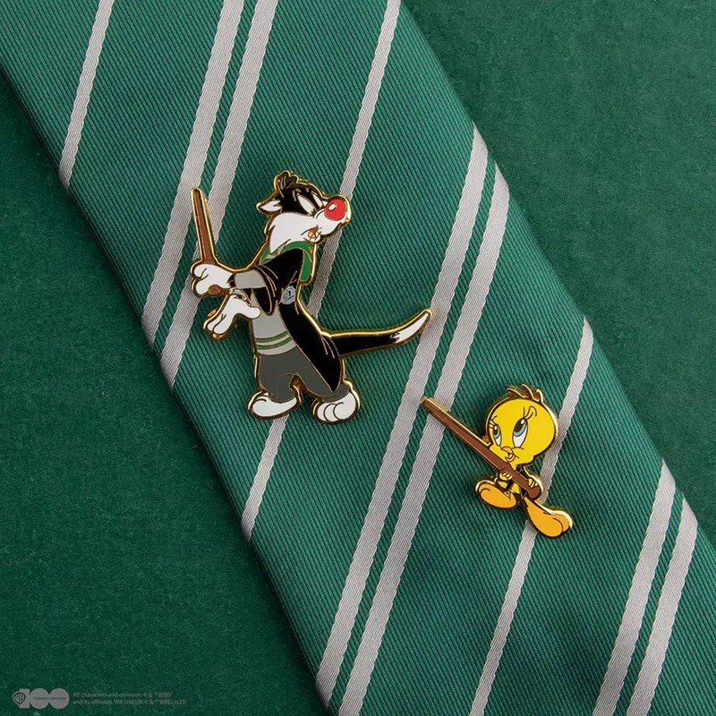 Set 2 pin's Looney Tunes à Poudlard - Harry Potter - WB 100th