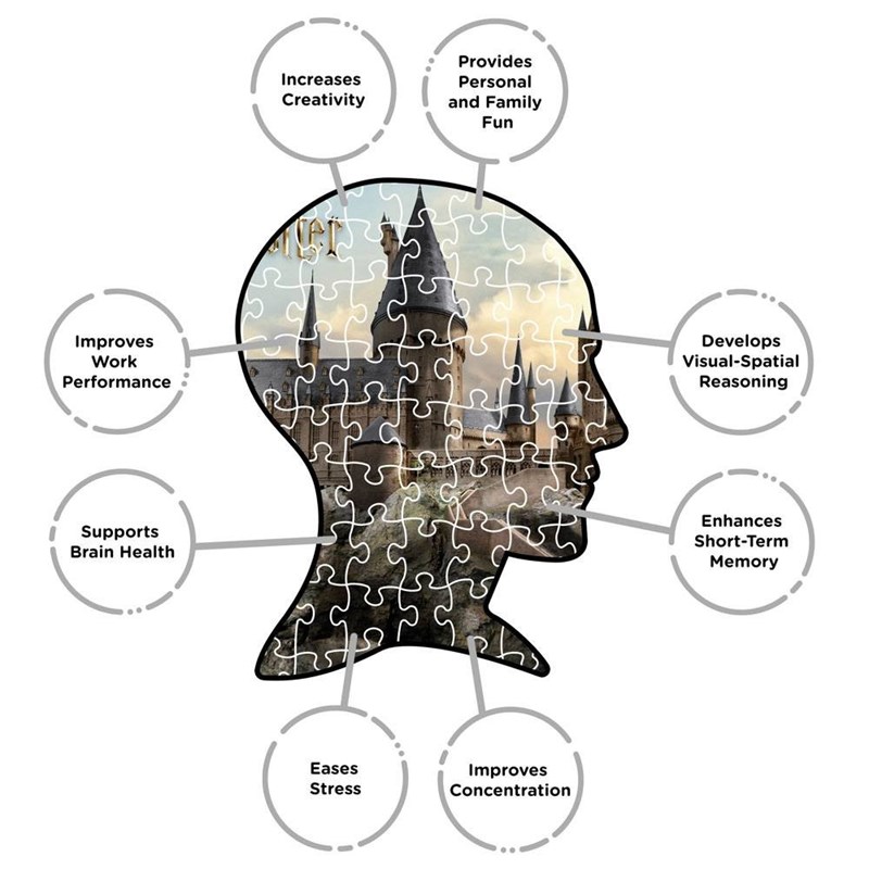 Puzzle Château Poudlard sur son rocher - 3000 pièces