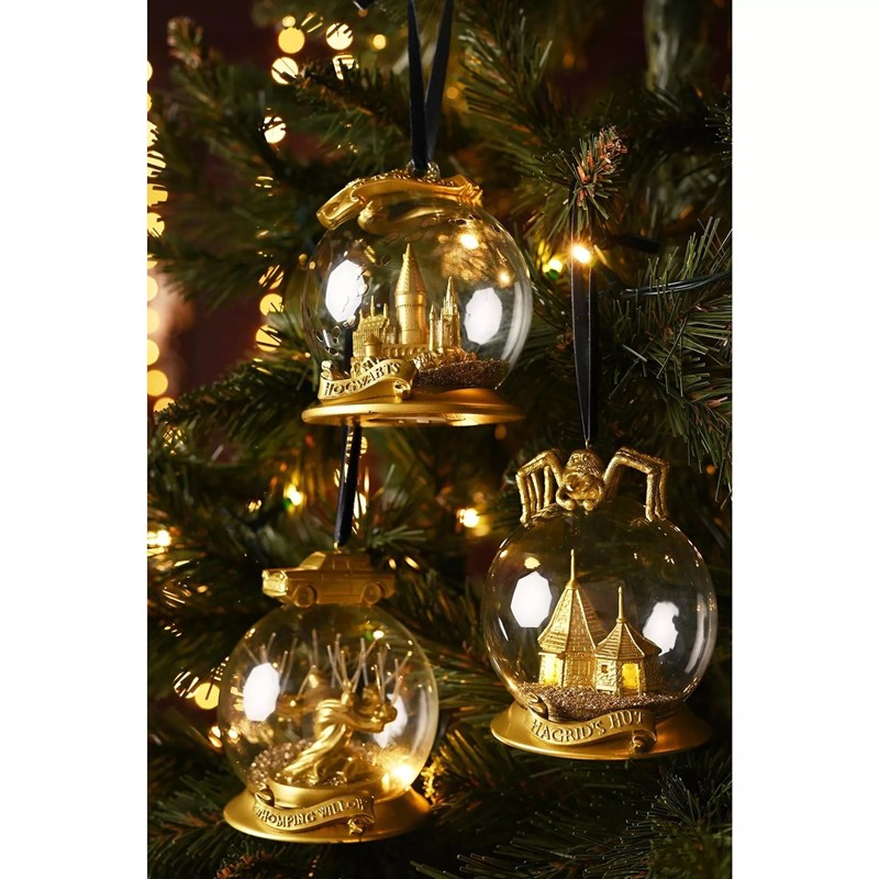 Boule de Noël Saule Cogneur doré - Harry Potter