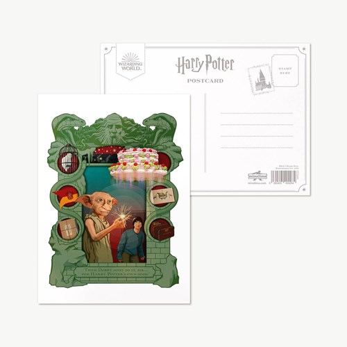 Carte postale Harry Potter par MinaLima - Dobby l'elfe libre