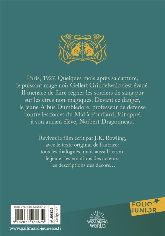 Les Animaux Fantastiques - Texte du film (Poche)