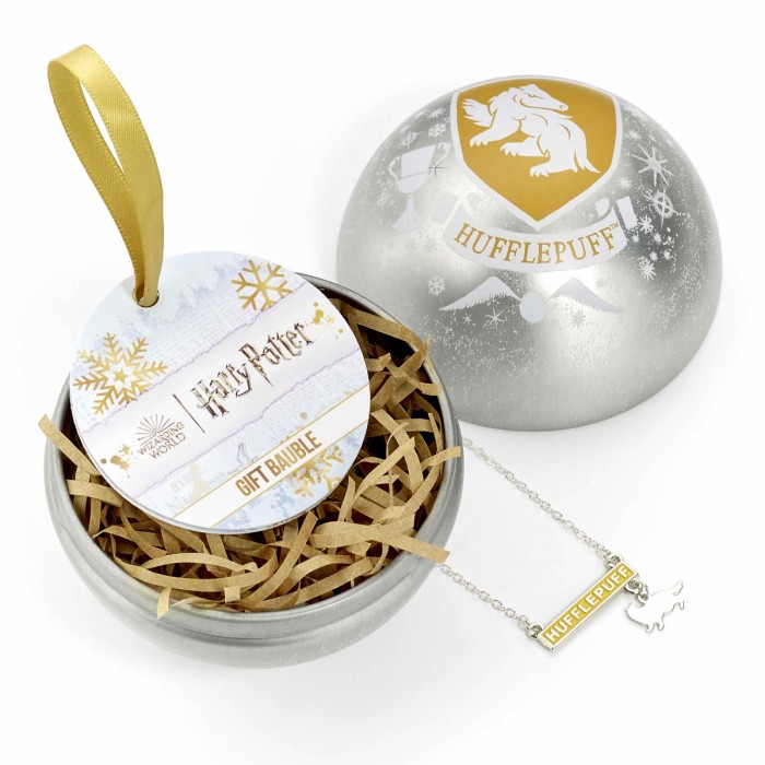 Boule de Noël et collier Poufsouffle - Harry Potter