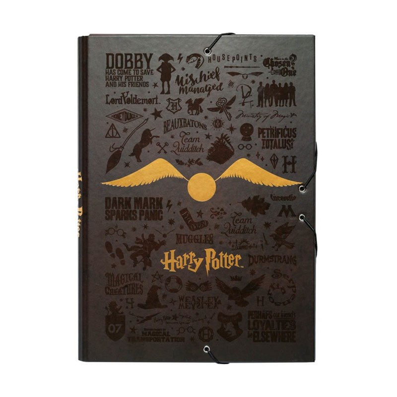 Farde à rabats & élastique Vif d'Or Harry Potter