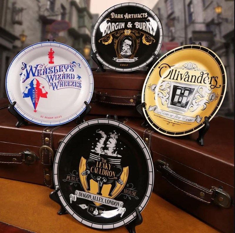 Lot de 4 assiettes Chemin de Traverse - Harry Potter