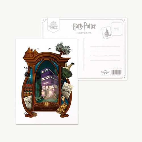 Carte postale Harry Potter par MinaLima - Magicobus