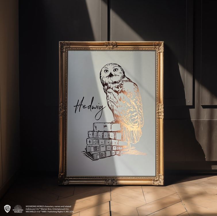 Artprint Hedwige dorure à chaud - Harry Potter