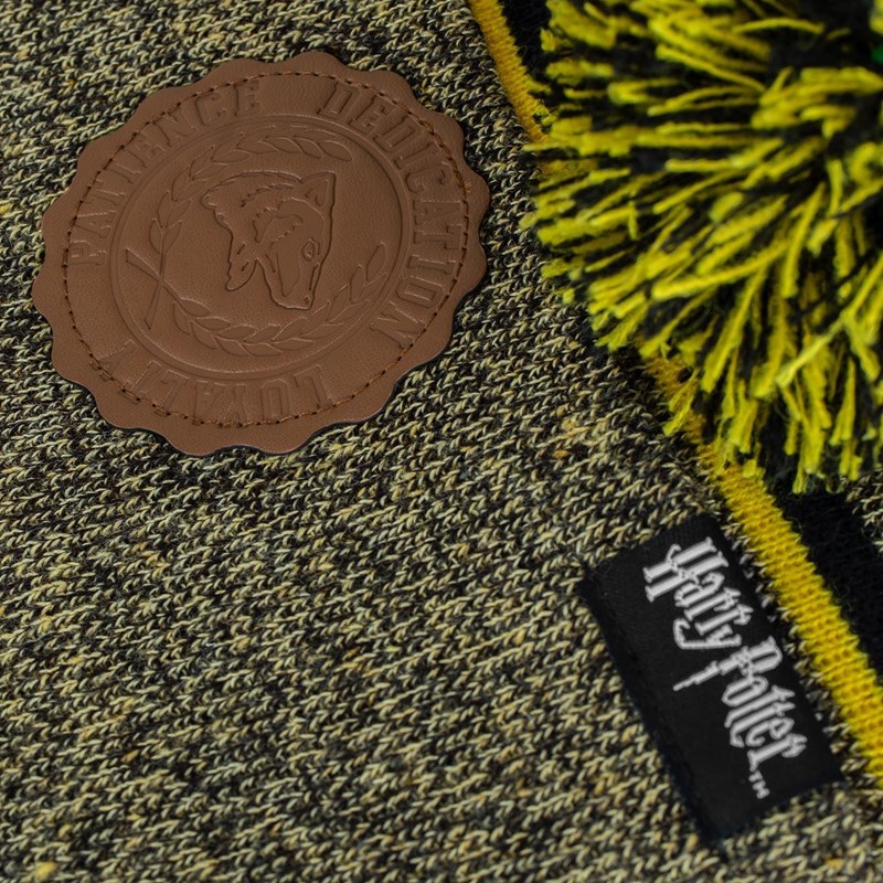 Bonnet Poufsouffle rayé à pompom - Harry Potter