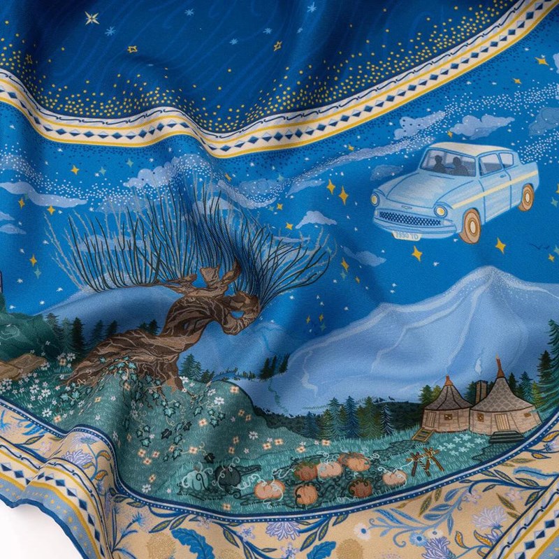 Carré de soie 90, Harry Potter, L'arrivée à Poudlard