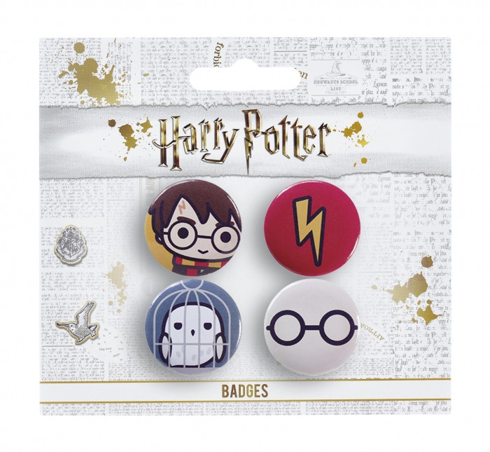 Set de 4 badges Cutie Harry Potter