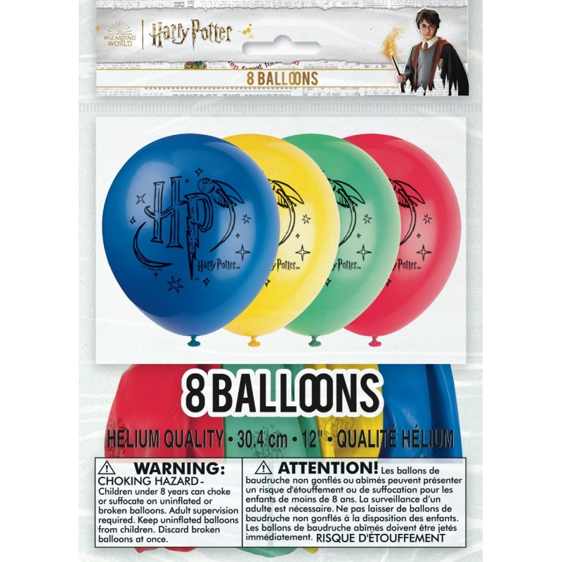 8 ballons latex Harry Potter 30 cm
