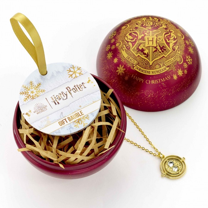 Boule de Noël Poudlard et collier retourneur de temps - Harry Potter