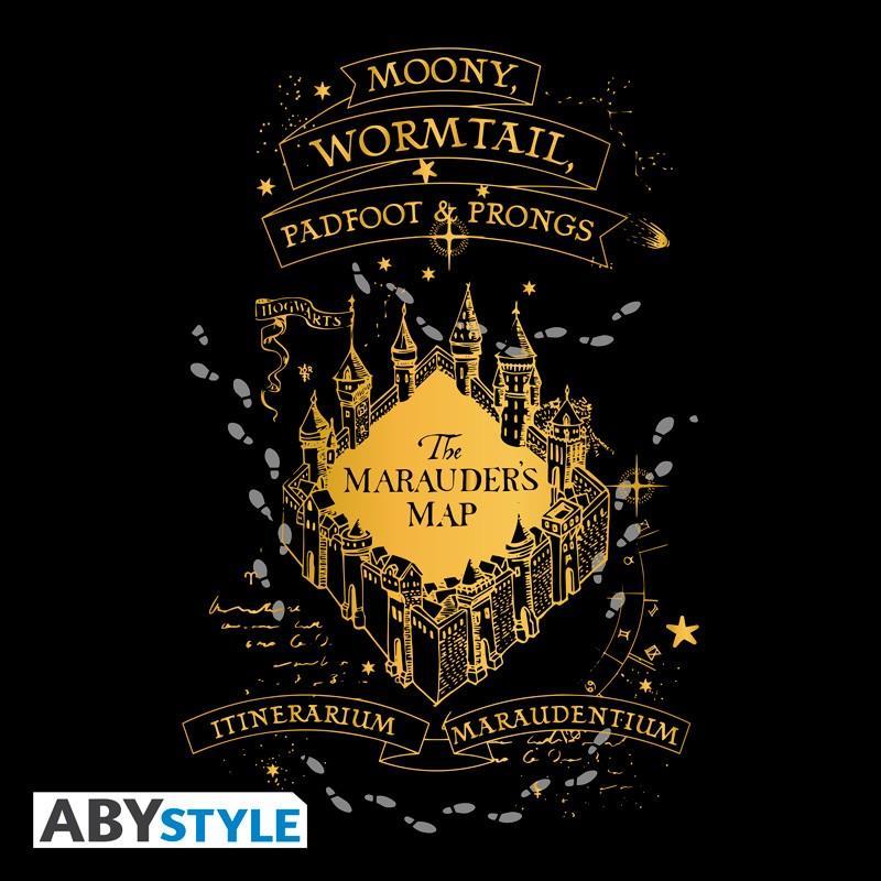 T-shirt Carte du Maraudeur noir - Harry Potter