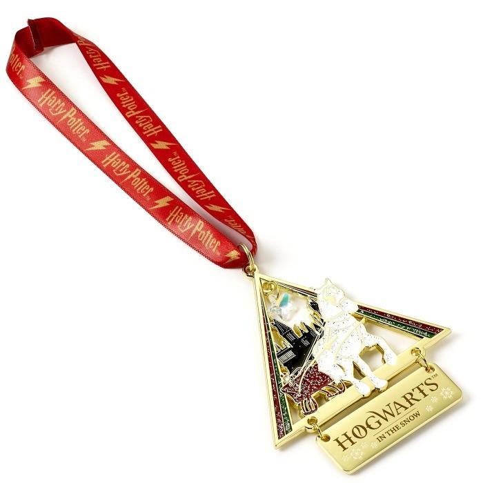 Suspension de sapin Poudlard dans la neige - Harry Potter