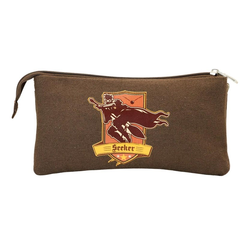 Trousse plumier triple Serpentard - Harry Potter