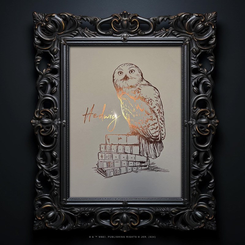 Artprint Hedwige dorure à chaud - Harry Potter